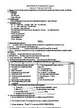 Đề cương ôn thi học kì 1 môn Tiếng Anh Lớp 8 - Năm học 2015-2016